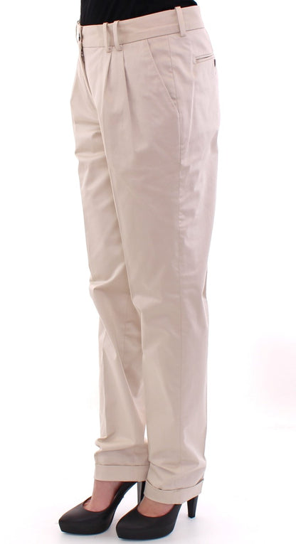 Dolce &amp; Gabbana Elegant Beige Regular Fit Cotton Pants