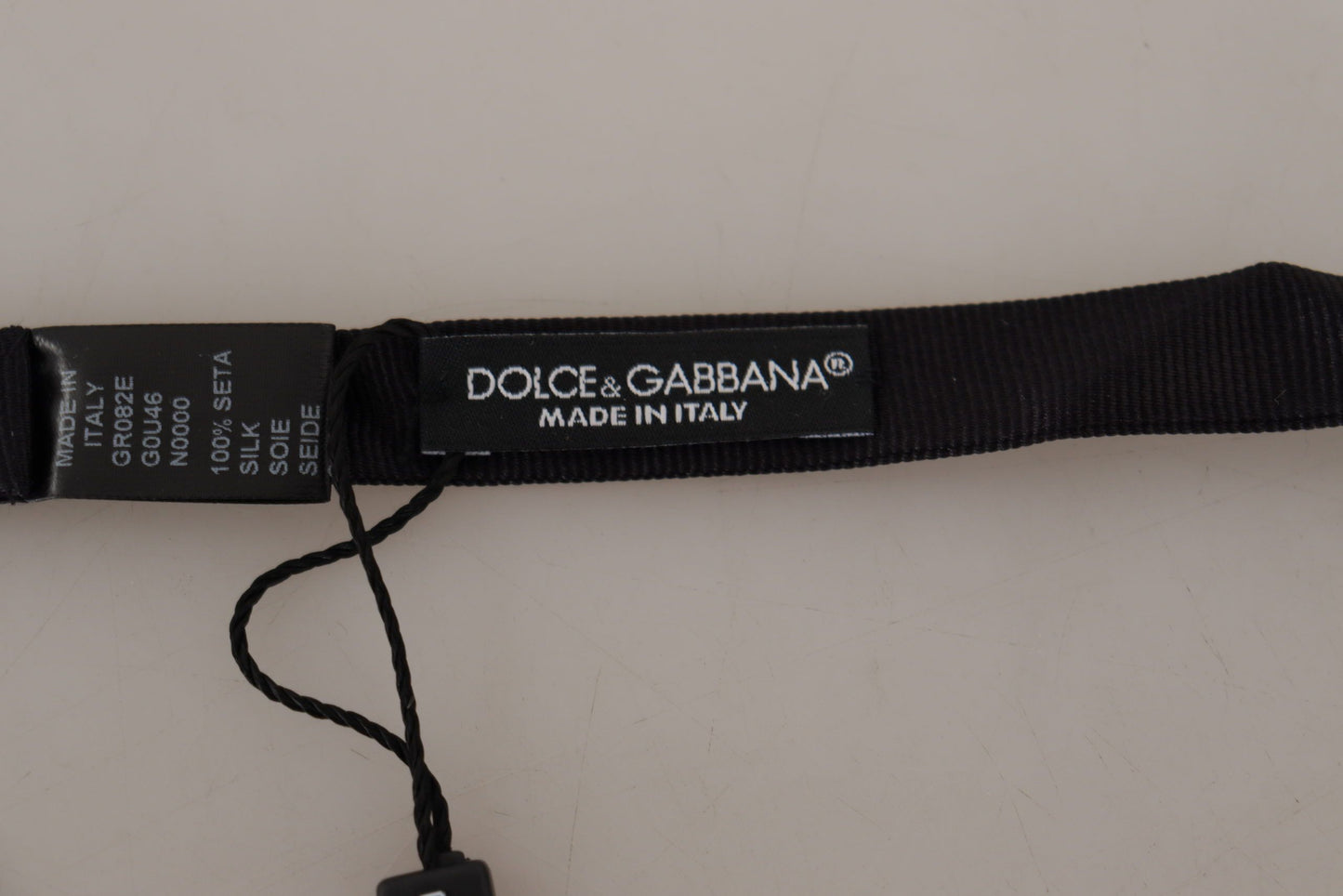 Dolce &amp; Gabbana Elegant Black Silk Bow Tie