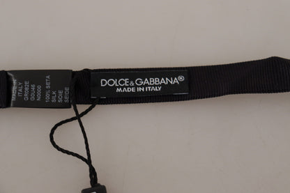 Dolce &amp; Gabbana Elegant Black Silk Bow Tie