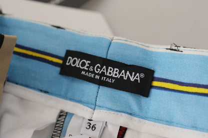 Dolce &amp; Gabbana Elegant High Waist Striped Trousers