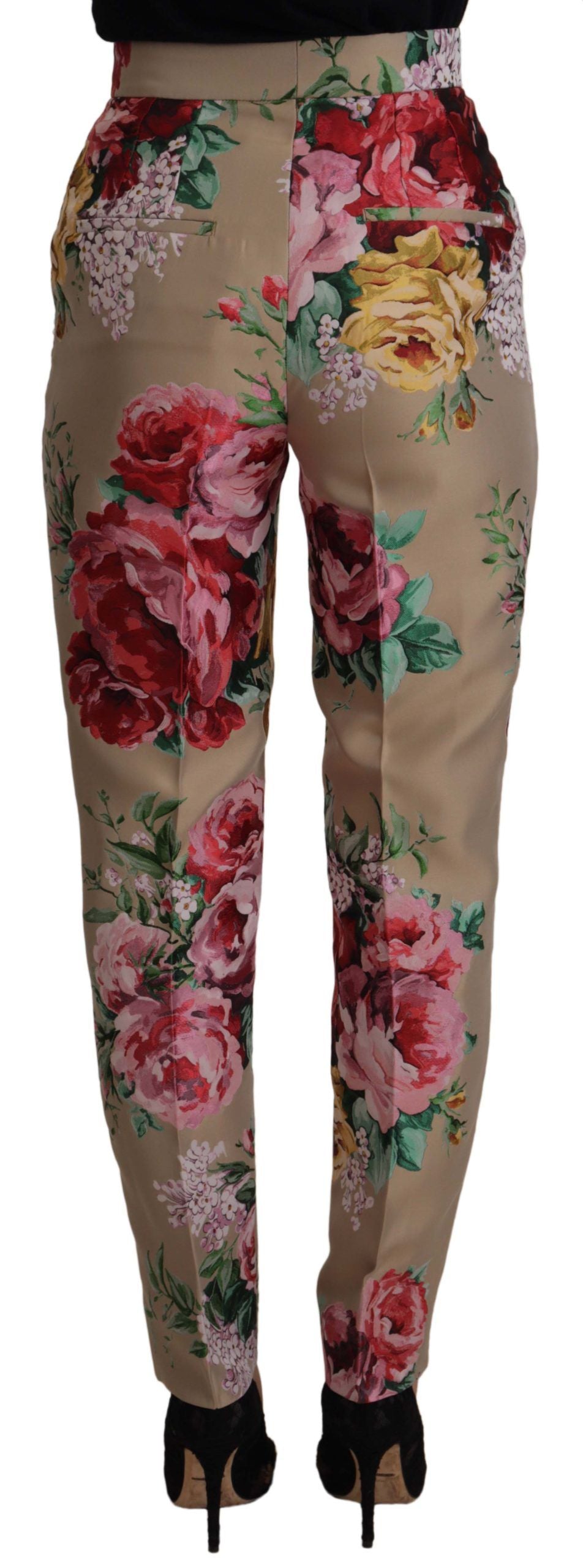 Dolce & Gabbana Floral High-Waist Dress Pants