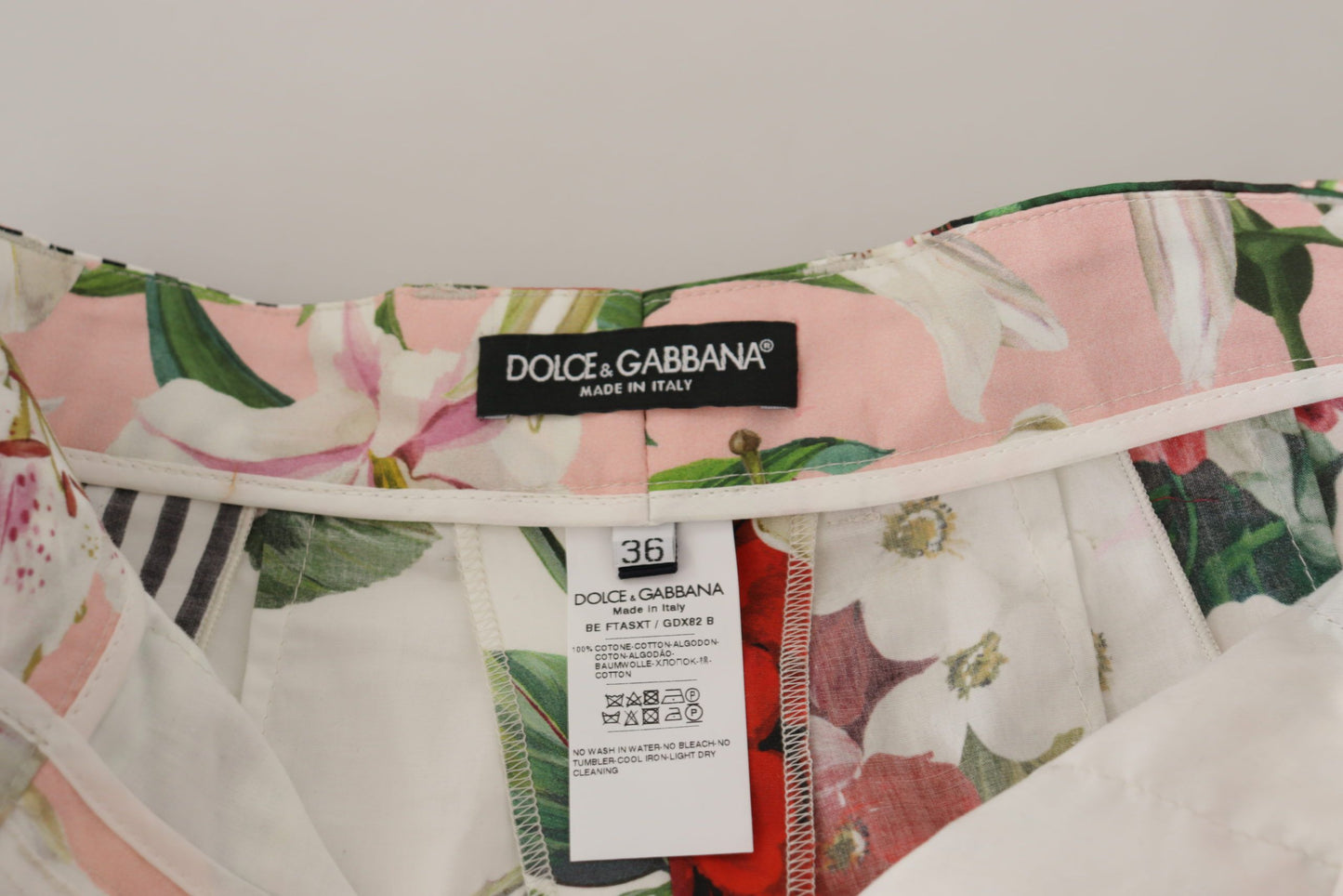 Dolce &amp; Gabbana Floral High Waist Hot Pants Shorts