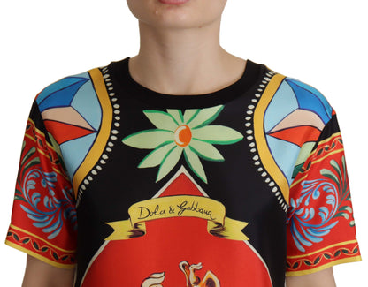 Dolce &amp; Gabbana Glamorous Multicolor Silk Top