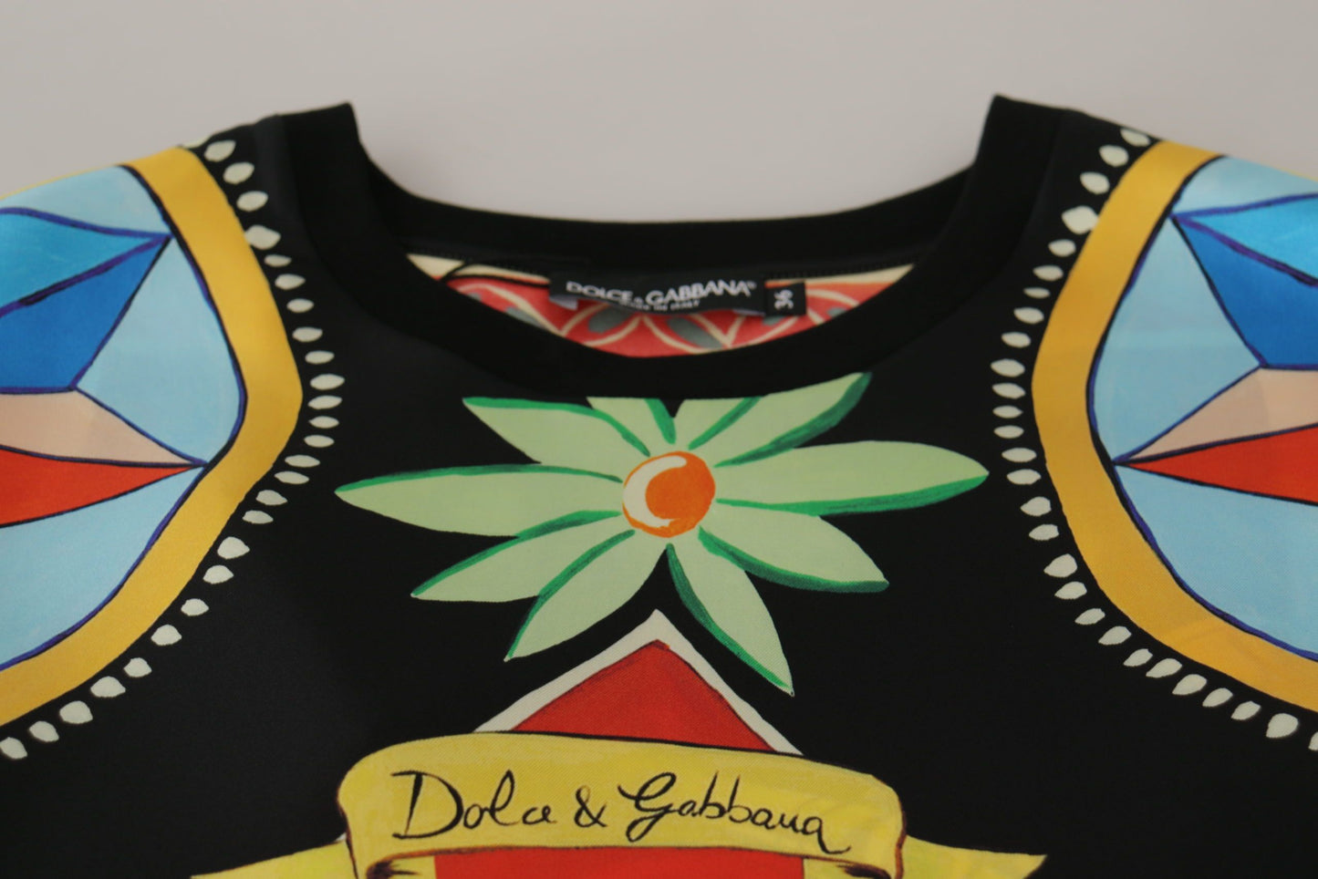 Dolce &amp; Gabbana Glamorous Multicolor Silk Top