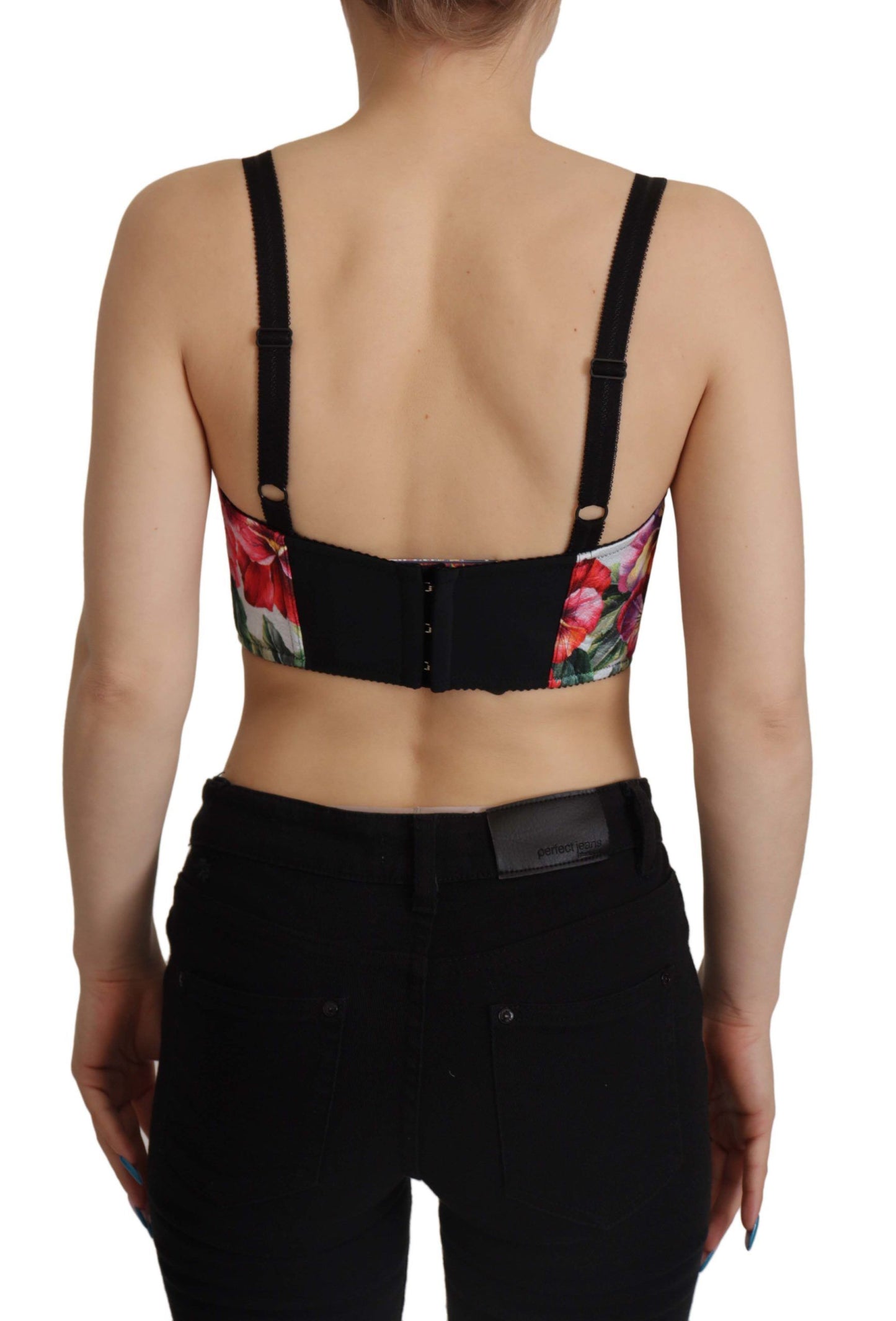 Dolce &amp; Gabbana Floral Print Cropped Corset Top