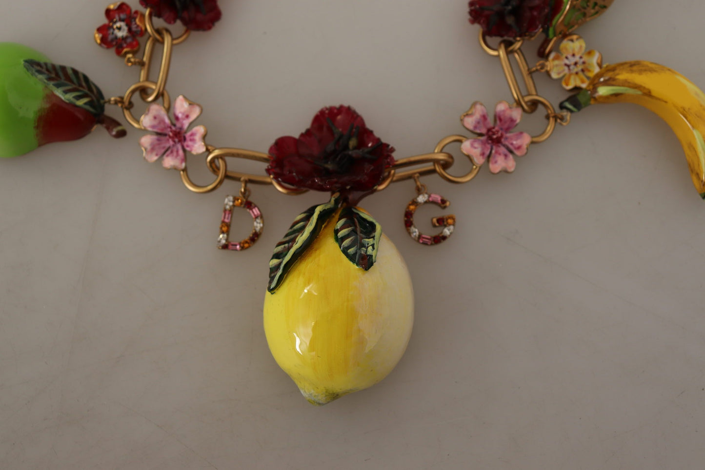 Dolce &amp; Gabbana Chic Gold Statement Sicily Fruit Necklace