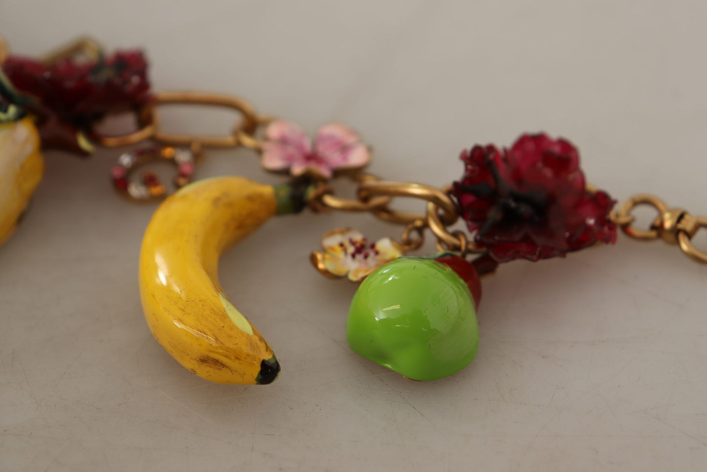 Dolce &amp; Gabbana Chic Gold Statement Sicily Fruit Necklace