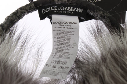 Dolce &amp; Gabbana Elegant Fur and Crystal Ear Muffs