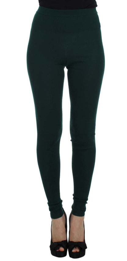 Dolce &amp; Gabbana Emerald Treasure High Waist Cashmere Pants