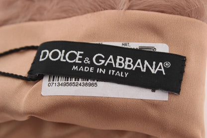 Dolce &amp; Gabbana Elegant Beige Suede Elbow-Length Gloves