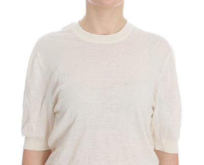 Dolce &amp; Gabbana Elegant White Cashmere Sweater