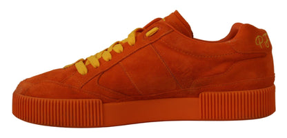 Dolce & Gabbana Orange Suede Italian Sneakers