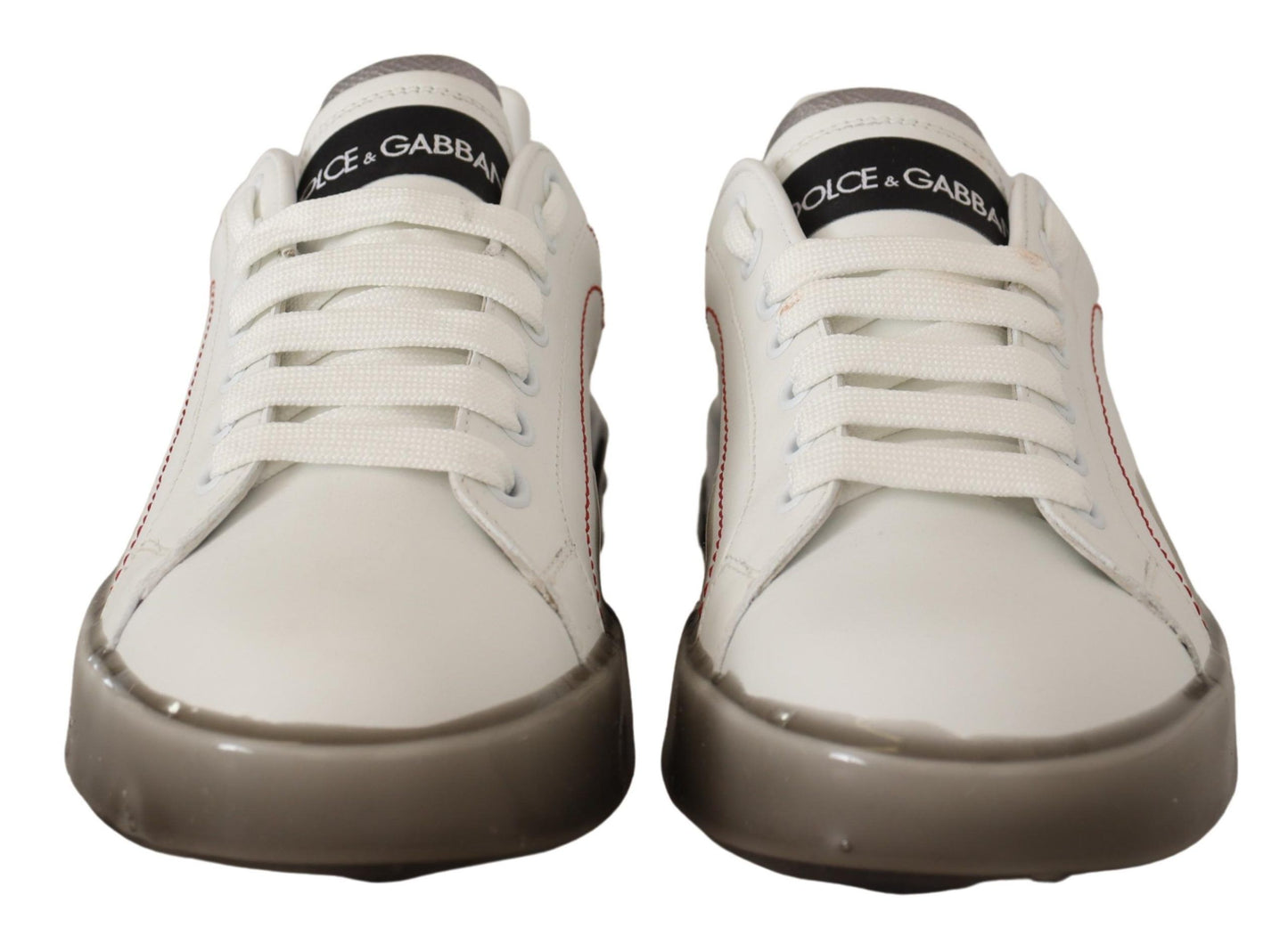 Dolce &amp; Gabbana Elegant White Leather Sneakers