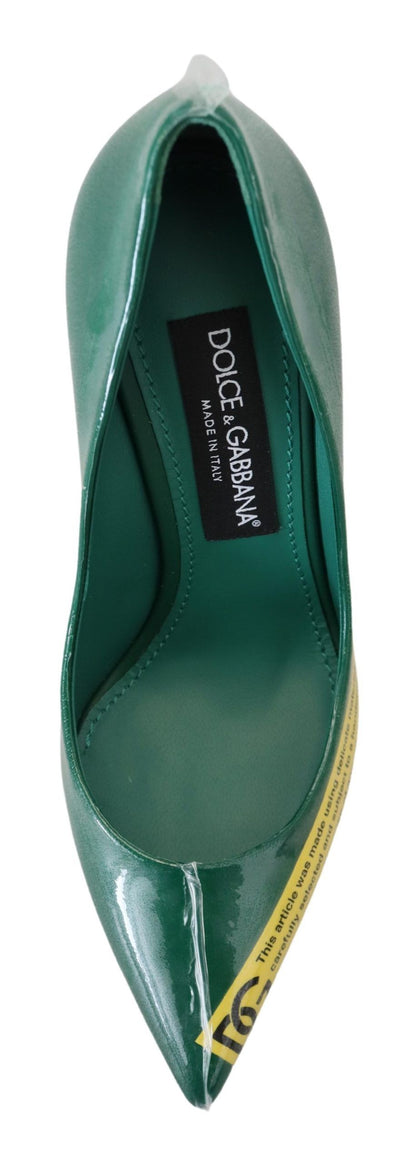 Dolce &amp; Gabbana Emerald Elegance Leather Heels Pumps