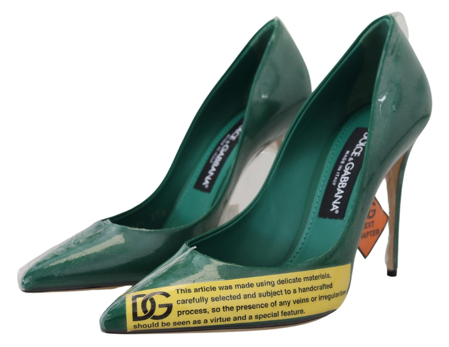 Dolce &amp; Gabbana Emerald Elegance Leather Heels Pumps