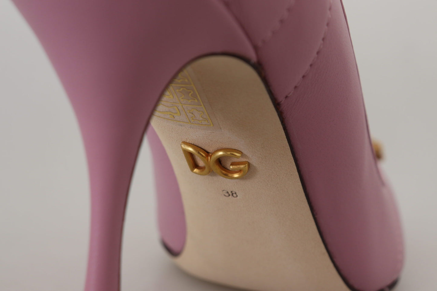 Dolce &amp; Gabbana Devotion Leather Heels in Pink