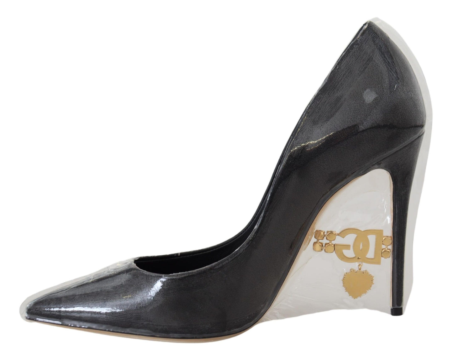 Dolce &amp; Gabbana Elegant Black Gold Detail Heels Pumps