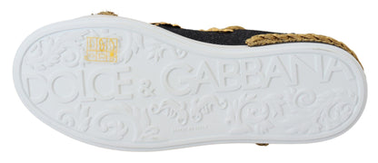 Dolce &amp; Gabbana Elegant Portofino Leather Sneakers in Black