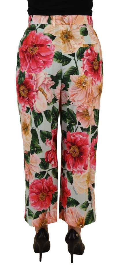 Dolce &amp; Gabbana Exquisite Silk High Waist Pants