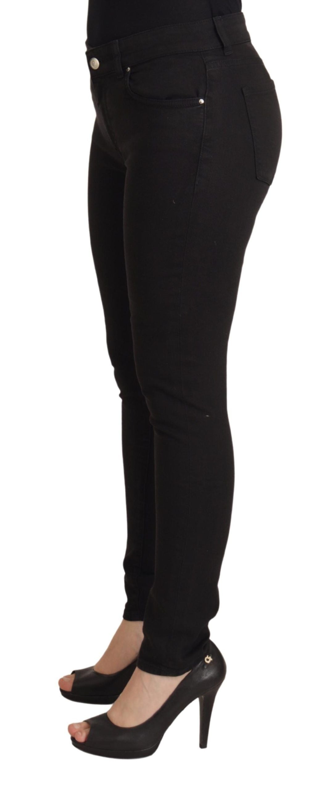 Dolce &amp; Gabbana Sleek Black Cotton Stretch Skinny Jeans