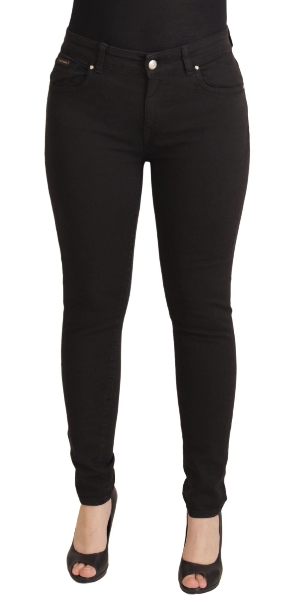 Dolce &amp; Gabbana Sleek Black Cotton Stretch Skinny Jeans