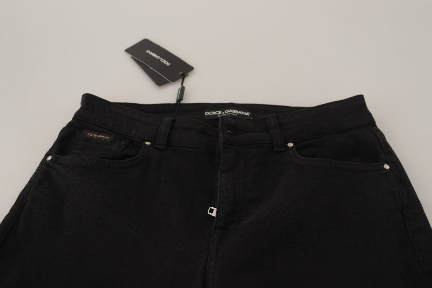 Dolce &amp; Gabbana Sleek Black Cotton Stretch Skinny Jeans