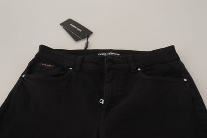 Dolce &amp; Gabbana Sleek Black Cotton Stretch Skinny Jeans