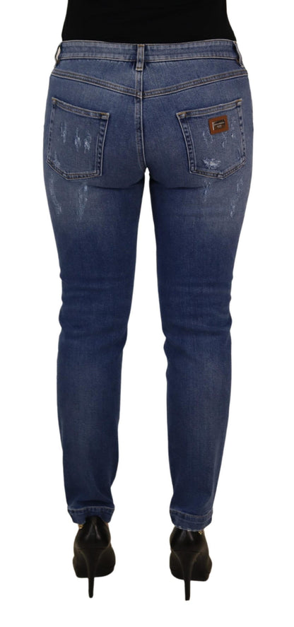 Dolce &amp; Gabbana Chic Low Waist Skinny Denim Jeans