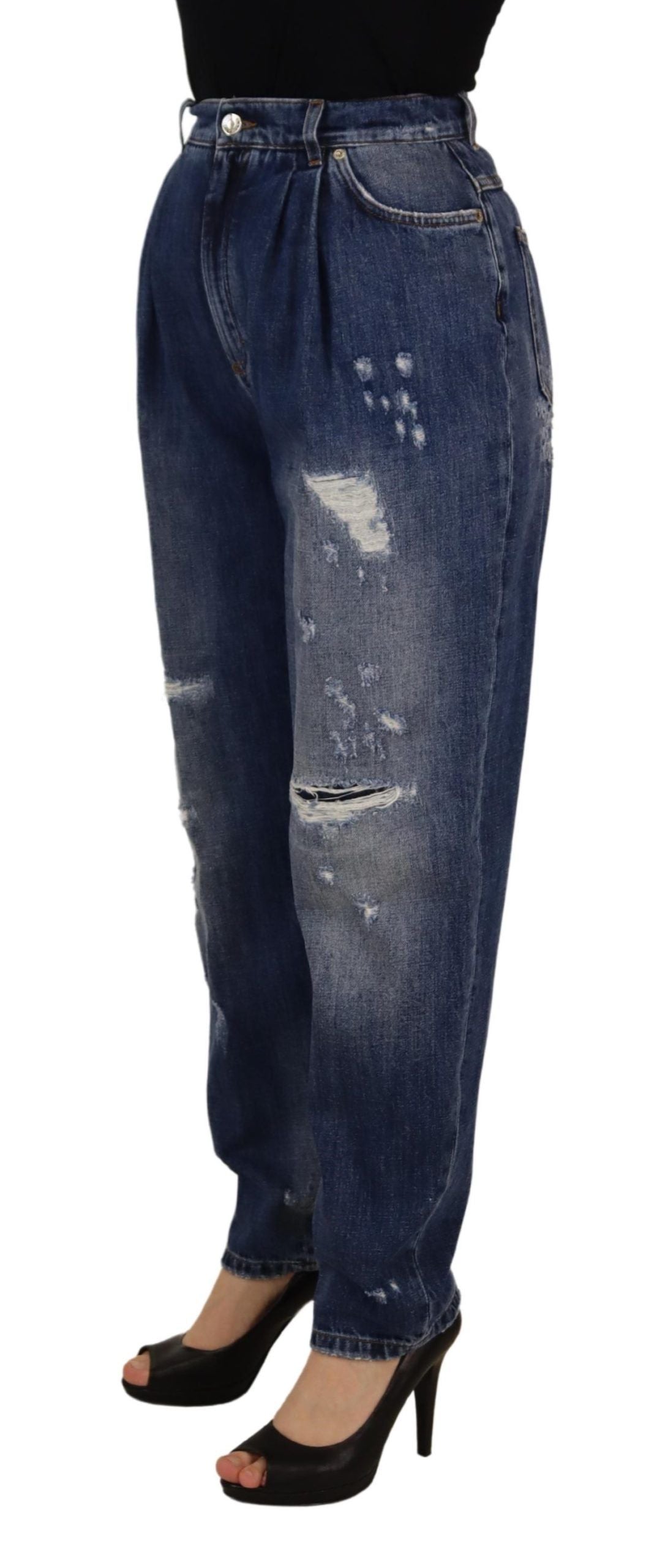 Dolce &amp; Gabbana High Waist Skinny Denim Jeans - Chic Blue Washed