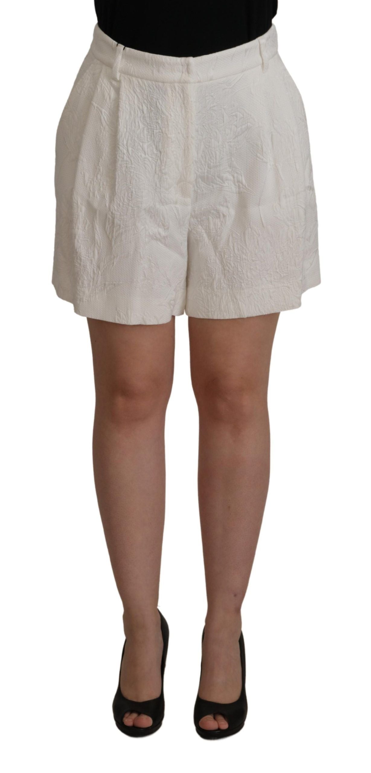 Dolce &amp; Gabbana Elegant High Waist White Culotte Shorts