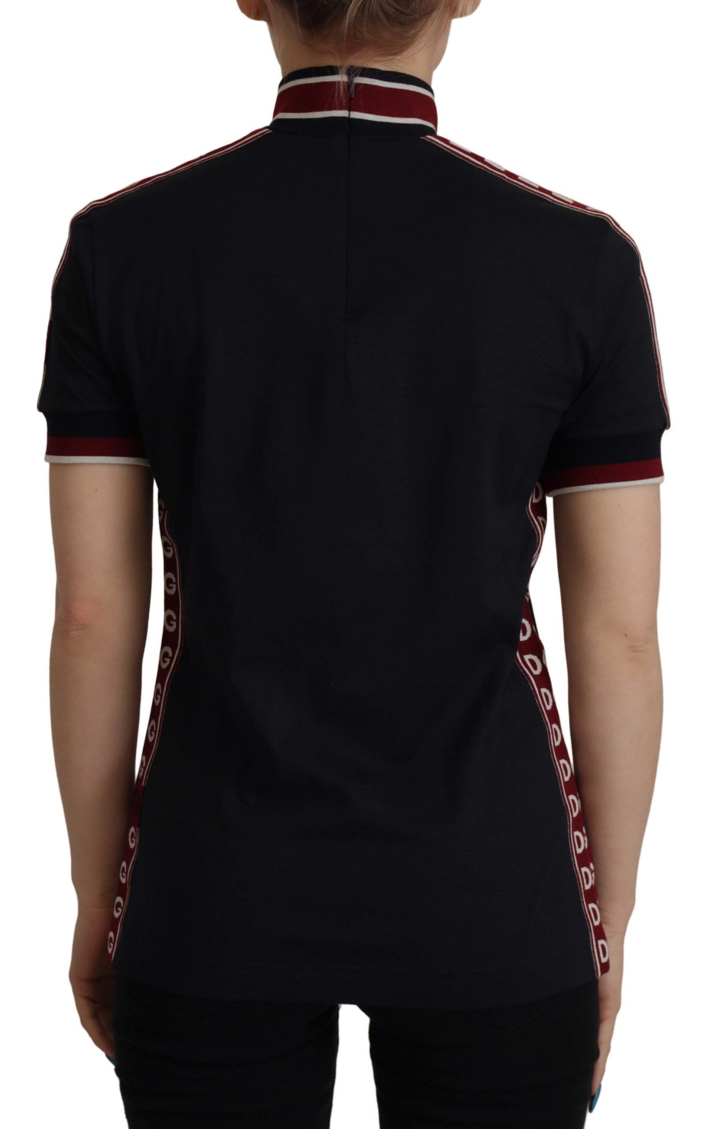 Dolce &amp; Gabbana Elegant Black Turtle Neck Cotton Tee