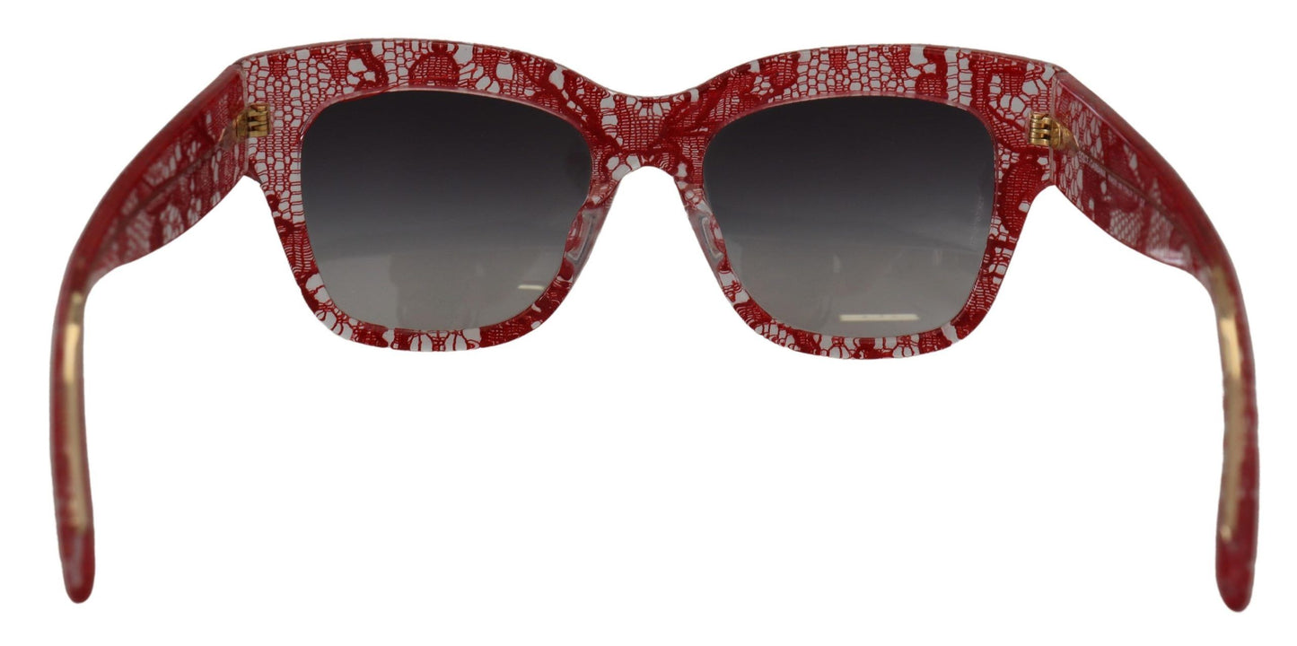 Dolce &amp; Gabbana Sicilian Lace Accented Designer Sunglasses