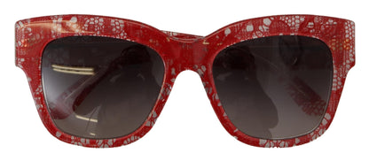 Dolce &amp; Gabbana Sicilian Lace Accented Designer Sunglasses