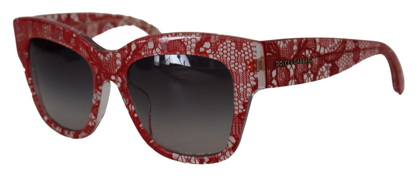 Dolce &amp; Gabbana Sicilian Lace Accented Designer Sunglasses