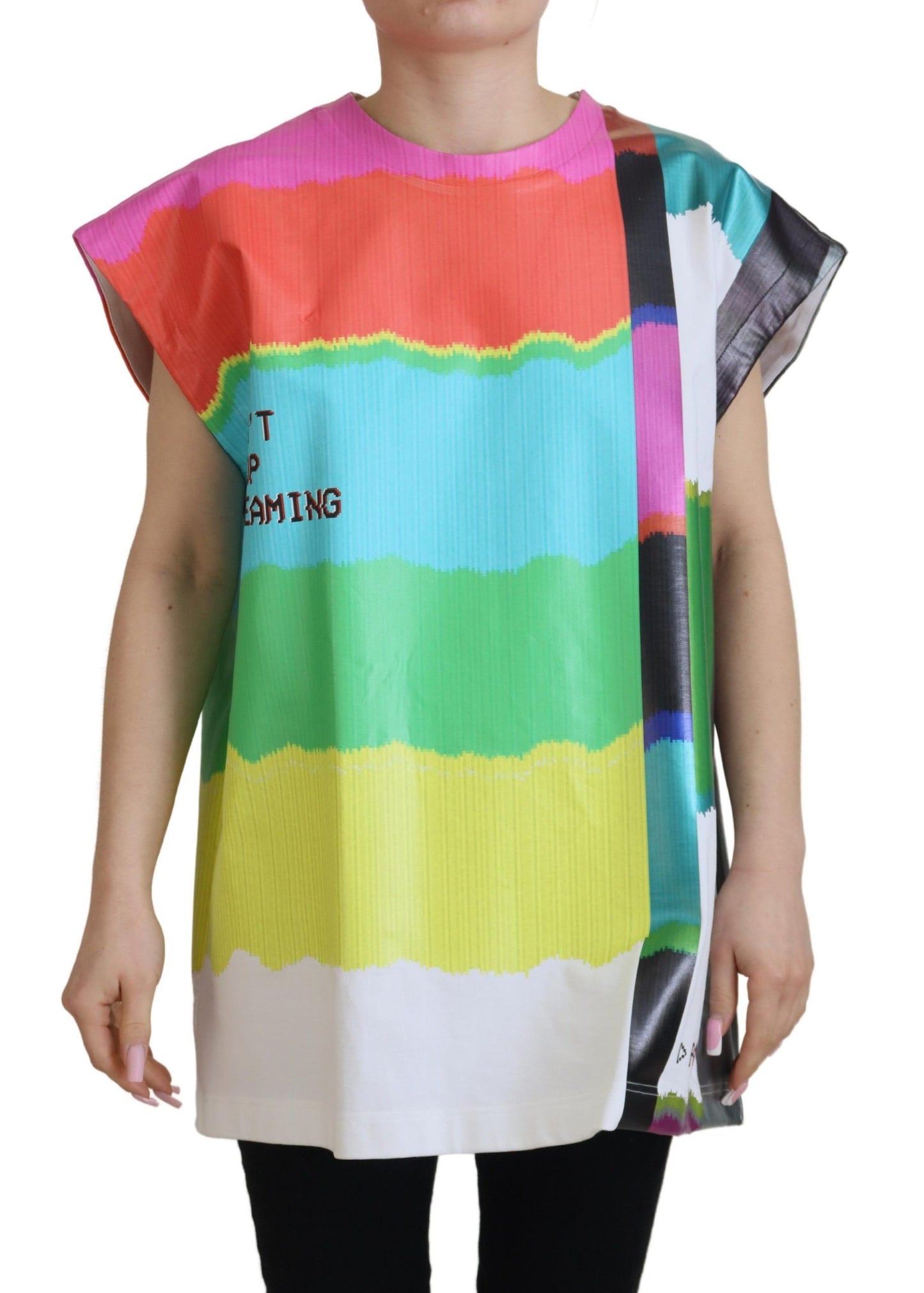 Dolce &amp; Gabbana Multicolor Sleeveless Cotton Top