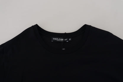 Dolce &amp; Gabbana Elegant Black Cotton Short Sleeve Tee