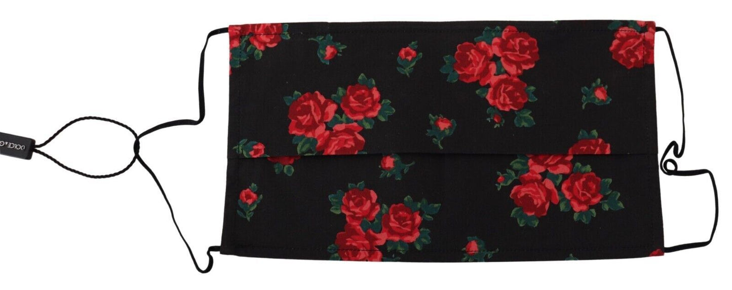 Dolce &amp; Gabbana Elegant Floral Cotton Pleated Face Mask