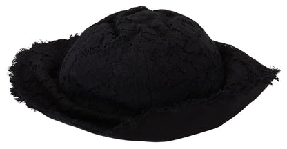 Dolce &amp; Gabbana Elegant Sun-Ready Black Designer Hat