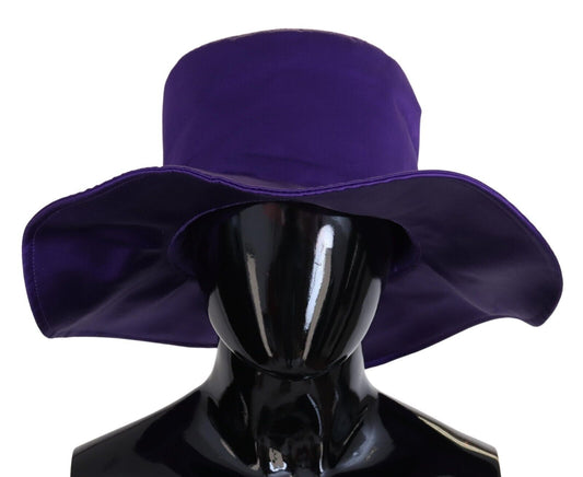 Dolce &amp; Gabbana Elegant Purple Silk Top Hat