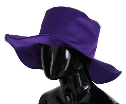 Dolce &amp; Gabbana Elegant Purple Silk Top Hat