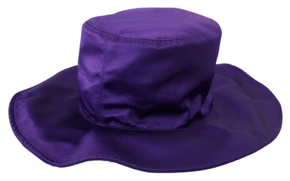 Dolce &amp; Gabbana Elegant Purple Silk Top Hat