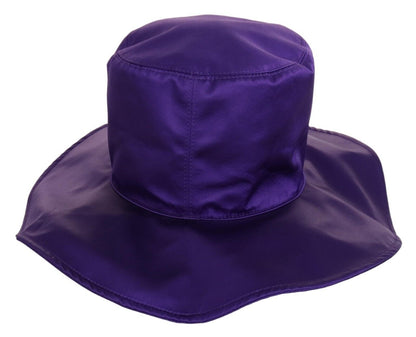 Dolce &amp; Gabbana Elegant Purple Silk Top Hat