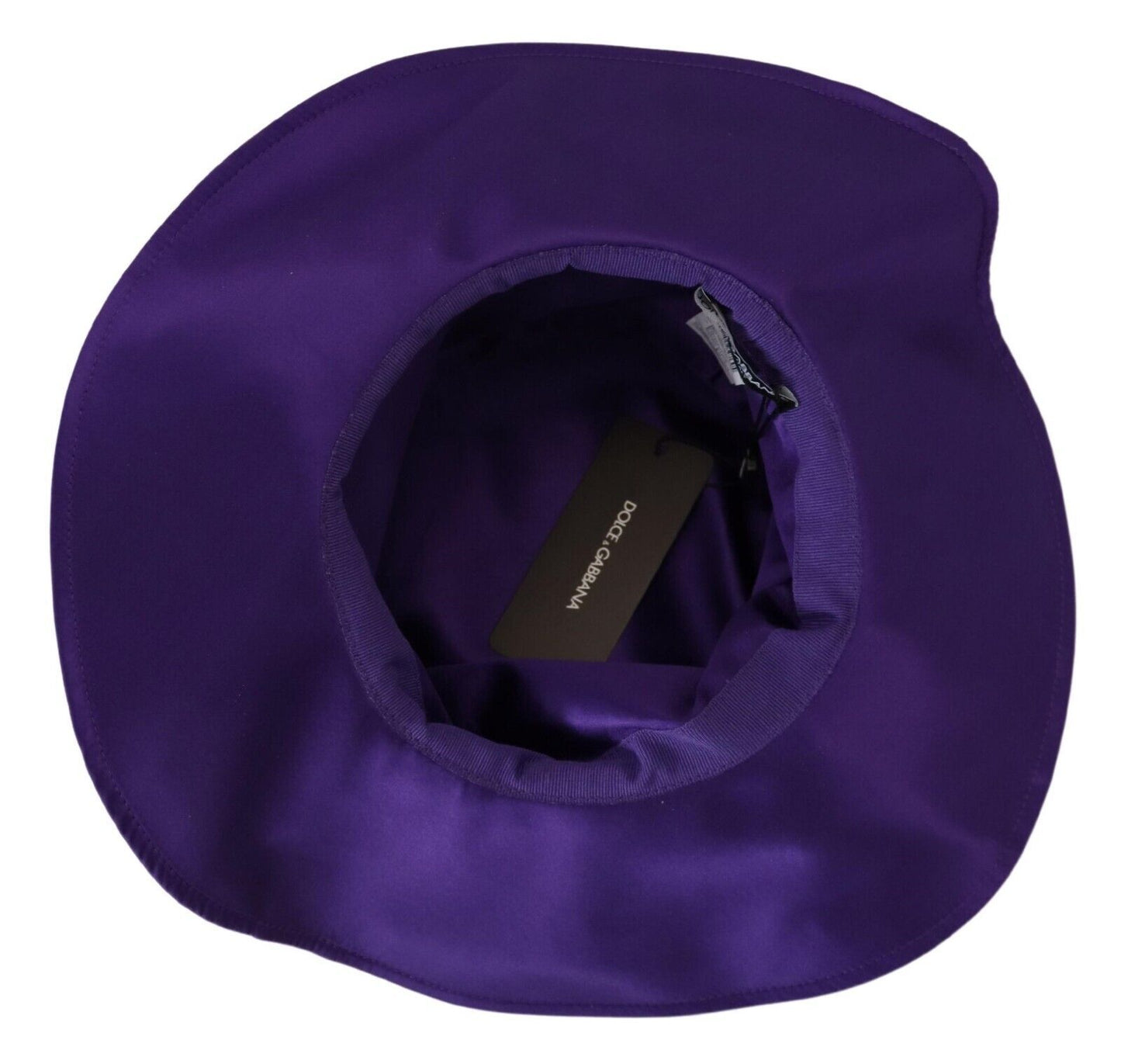 Dolce &amp; Gabbana Elegant Purple Silk Top Hat