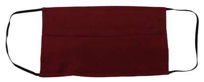 Dolce &amp; Gabbana Elegant Silk Pleated Maroon Face Mask