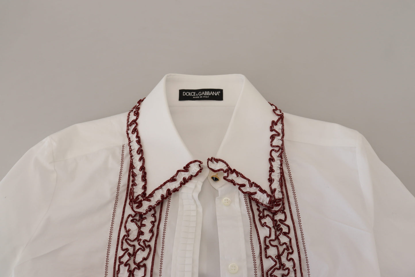 Dolce &amp; Gabbana Elegant White Cotton Polo Top