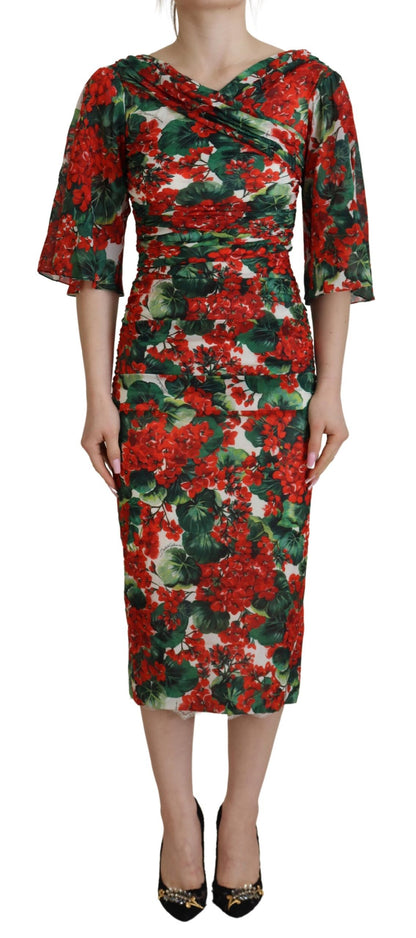 Dolce &amp; Gabbana Enchanting Floral Print Sheath Dress