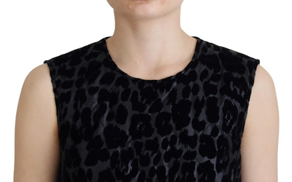 Dolce &amp; Gabbana Elegant Leopard Pattern Mini Shift Dress