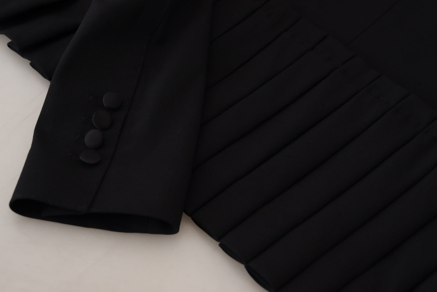 Dolce & Gabbana Elegant Black Stretch Wool Blazer