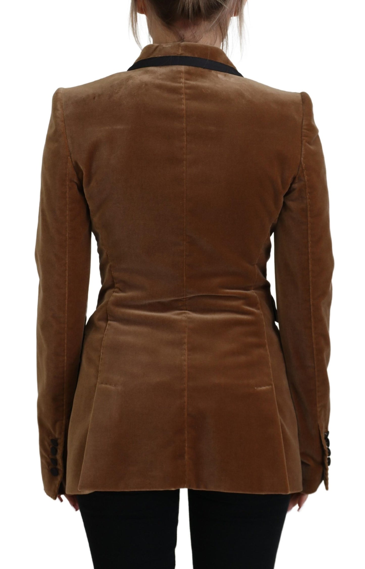 Dolce &amp; Gabbana Elegant Double Breasted Brown Blazer Jacket