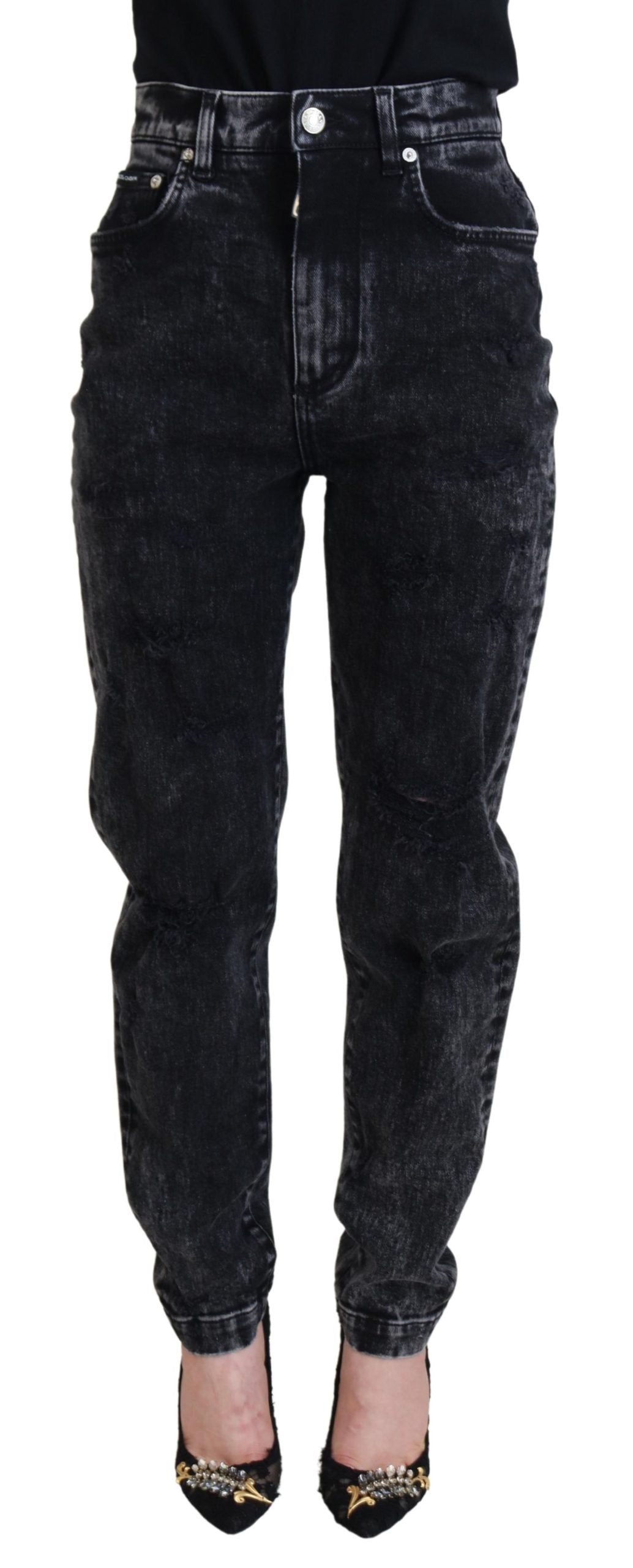 Dolce &amp; Gabbana Elegant Black Denim Pants